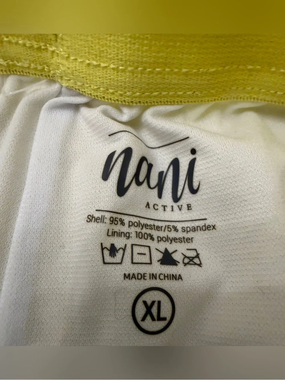 Nani Swimwear Active Adventure Skort Shorts- Lemon Yellow- Size: XL